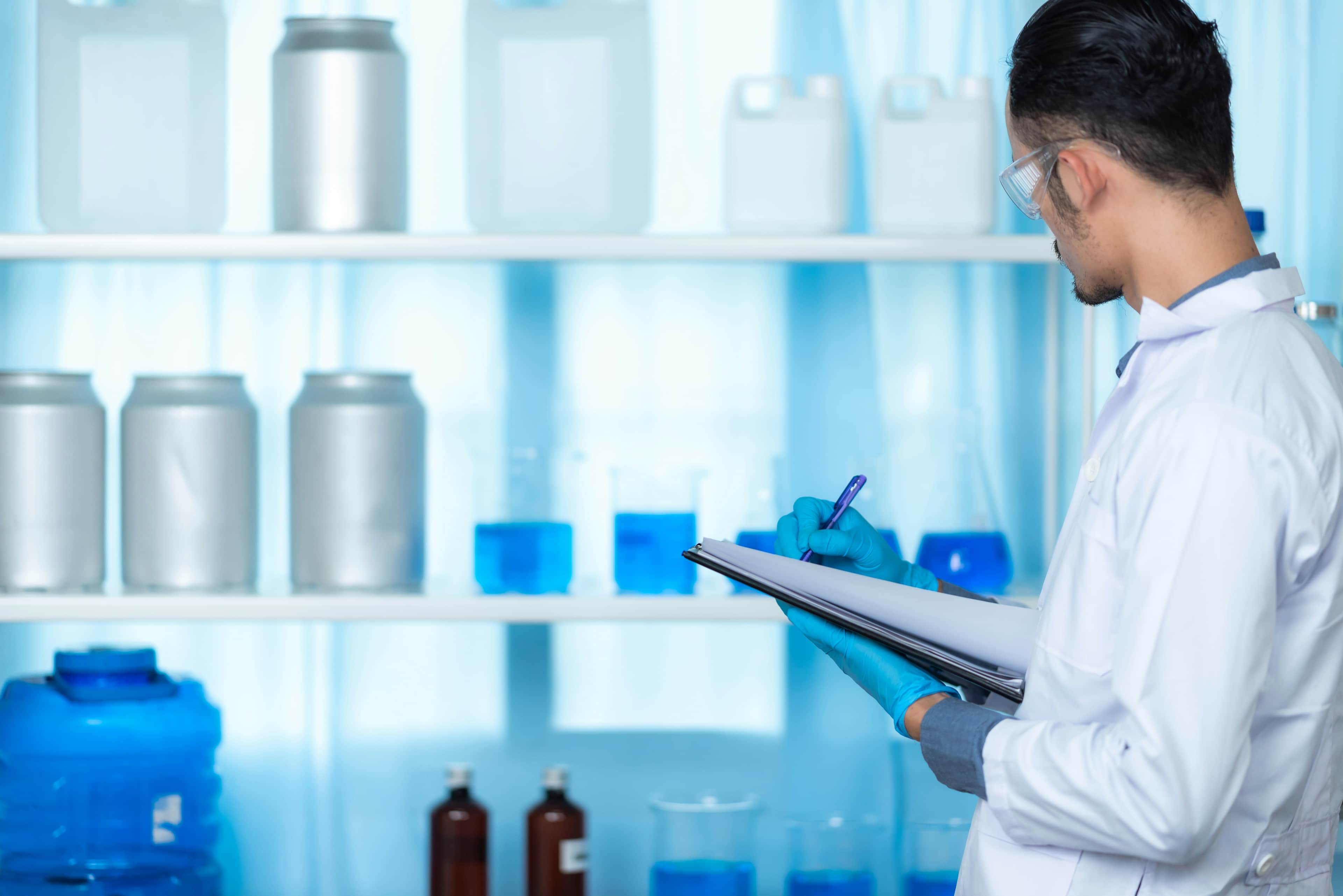 Laboratory audit lead presenting process findings